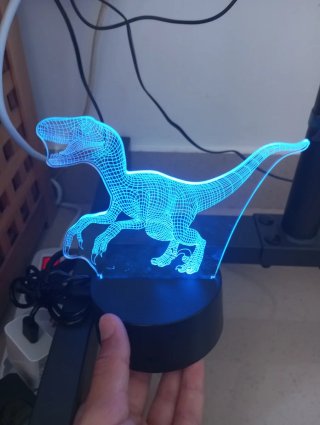 Lampada LED Dinosauro RGB Telecomando