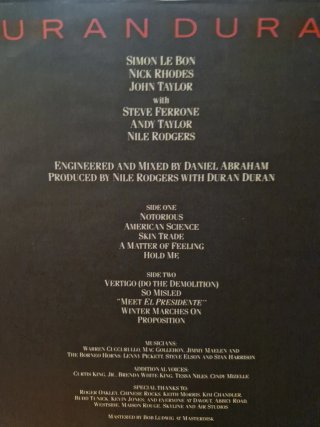 Vinilo Duran Duran Notorious
