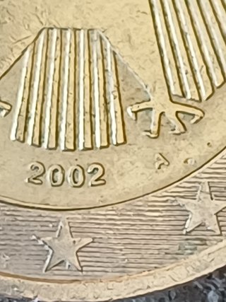 Moneda 2 Euros Alemania 2002 Ceca A.Errores varios