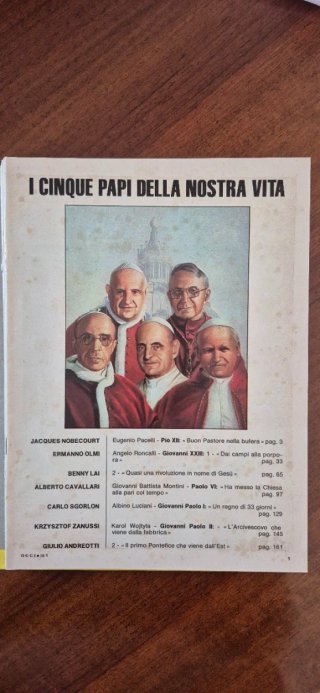 OGGI-I cinque papi della nostra vita [da Pacelli a