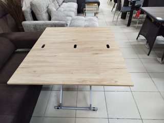Mesa Centro Elevable y Plegable, Madera/Metal