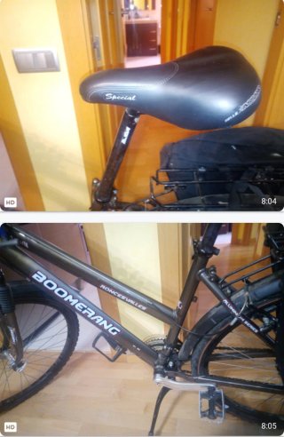 Bicicleta de paseo con alforjas