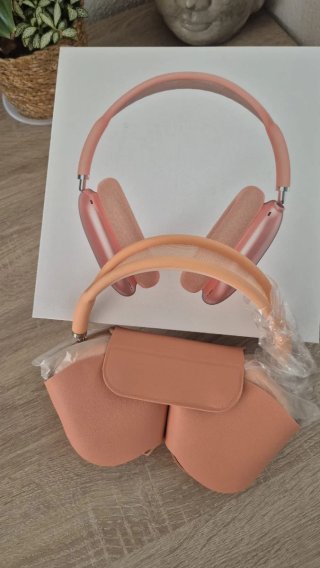 Auriculares color coral metalizado