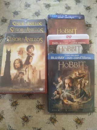 El Señor de los Anillos y El Hobbit Blu-ray
