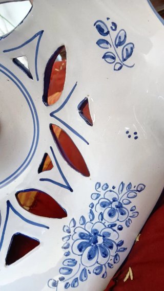 Lámpara de techo de cerámica de Talavera auténtica