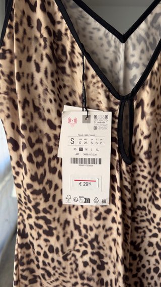 Vestido largo Zara estampado leopardo
