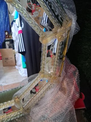 Espejo Veneciano Octogonal Dorado