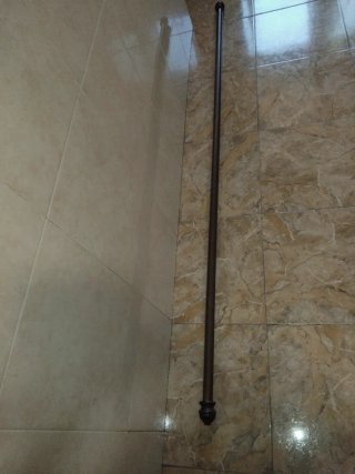 Barra cortina madera con terminales