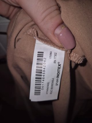 Camiseta Zara Talla L Rosa/Beige