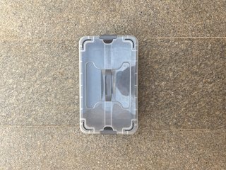 Caja CRIVITde plástico gris con tapa transparente