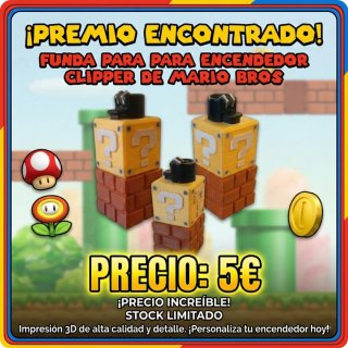 Funda mechero Clipper Mario Bros