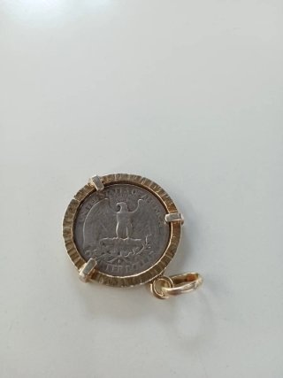 Moneda Plata Cuarto Dólar 1941 con Cerco