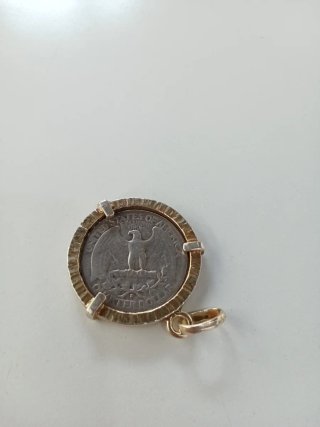 Moneda Plata Cuarto Dólar 1941 con Cerco