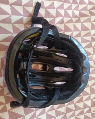 Casco bici niña morado con unicornio