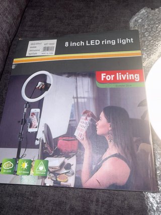 Aro de Luz LED 8 (20cm) Nuevo. Con bola giratoria