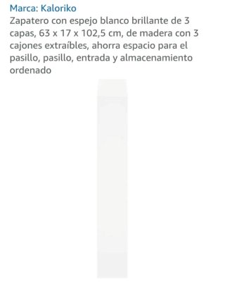 Zapatero Kaloriko 3 capas espejo blanco
