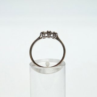 Anillo oro blanco de 18k con diamantes 2.56gr T-16