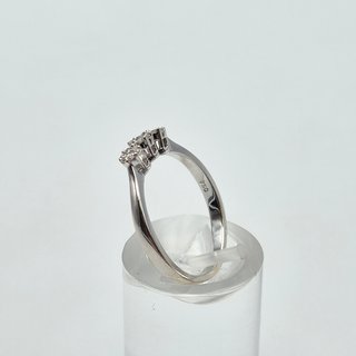 Anillo oro blanco de 18k con diamantes 2.56gr T-16