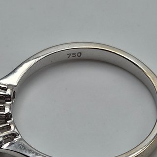 Anillo oro blanco de 18k con diamantes 2.56gr T-16