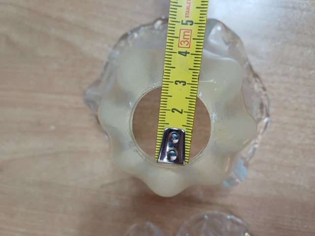 2 tulipas Murano Flor Cristal para lámpara