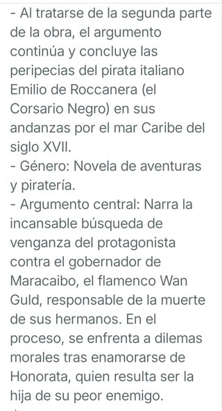 Libro: El Corsario Negro, 2.