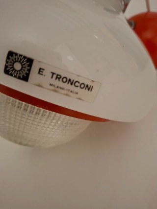 Lampada E.Tronconi vetro metallo plastica
