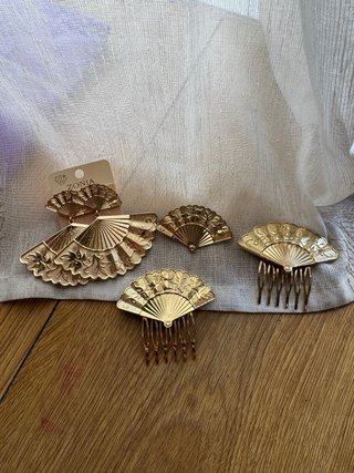 Broche Abanico Zonia Dorado