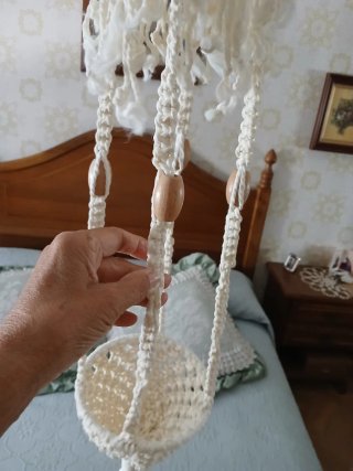 Macetero colgante macramé artesanal