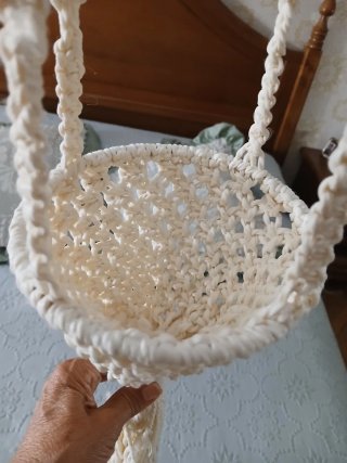 Macetero colgante macramé artesanal