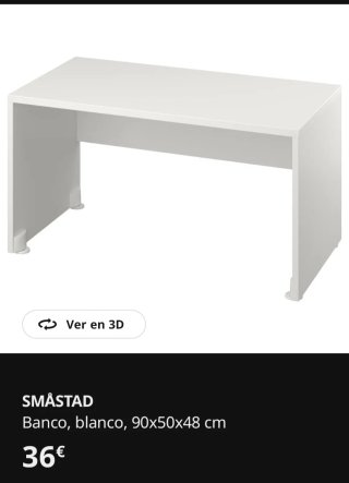 Banco mesa Smastad Ikea blanco