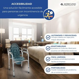 Silla WC Mobiclinic con Asiento y Cubeta