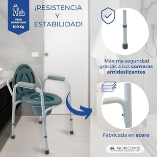 Silla WC Mobiclinic con Asiento y Cubeta