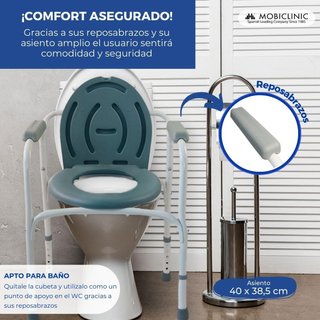 Silla WC Mobiclinic con Asiento y Cubeta