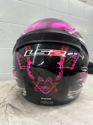 Casco LS2 Talla XS Mariposas Rosa