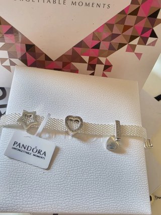 Pulsera Pandora 18cm Plata