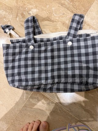Bolsa Minicoton Vichy Gris