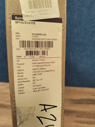 Acer Spin 1 SP113-31-C17E 13.3" Touch 2/32GB
