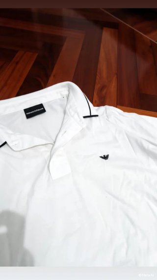 Camisa Polo Emporio Armani Blanca