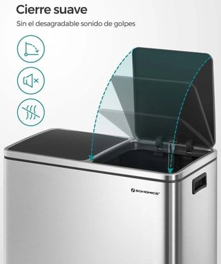 Basurero Papelera Cubo de Basura SONGMICS LTB60NL
