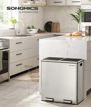 Basurero Papelera Cubo de Basura SONGMICS LTB60NL