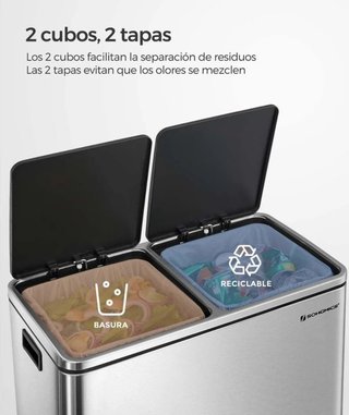 Basurero Papelera Cubo de Basura SONGMICS LTB60NL