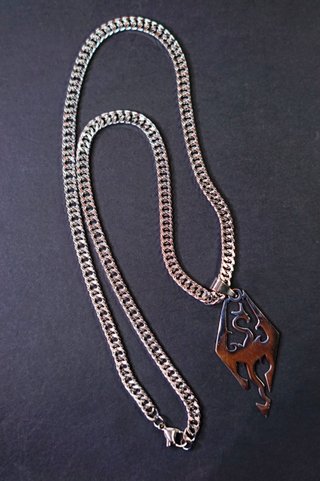 Collana Skyrim Dragonborn • Drago Acciaio Collar