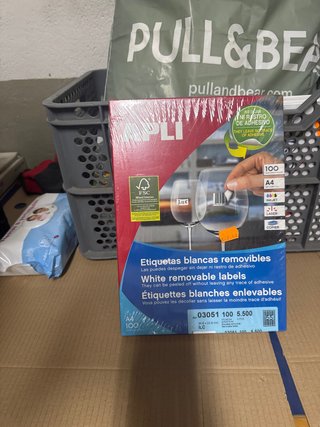 Etiquetas blancas