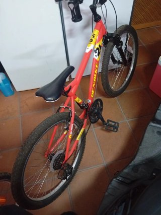 Bicicleta roja en muy buen estado