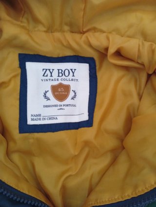 Chaqueta impermeable ZY BOY niño verde,talla 4,5 a