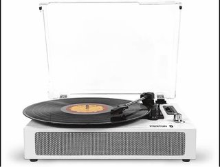 Toca discos Prixton blanco y negro