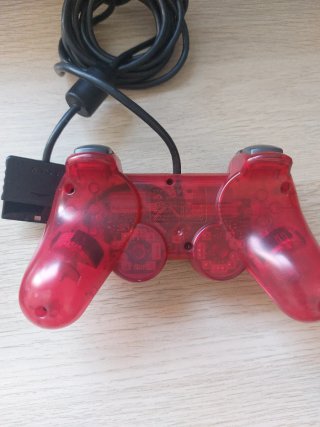 Mando Sony PlayStation Rojo Transparente ps2