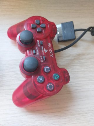 Mando Sony PlayStation Rojo Transparente ps2