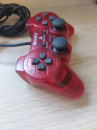 Mando Sony PlayStation Rojo Transparente ps2
