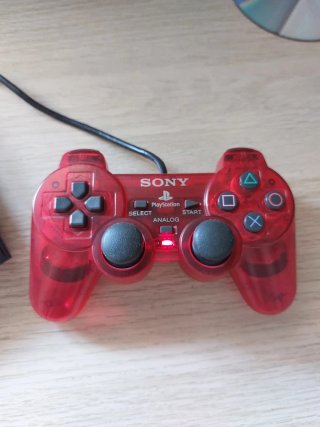 Mando Sony PlayStation Rojo Transparente ps2